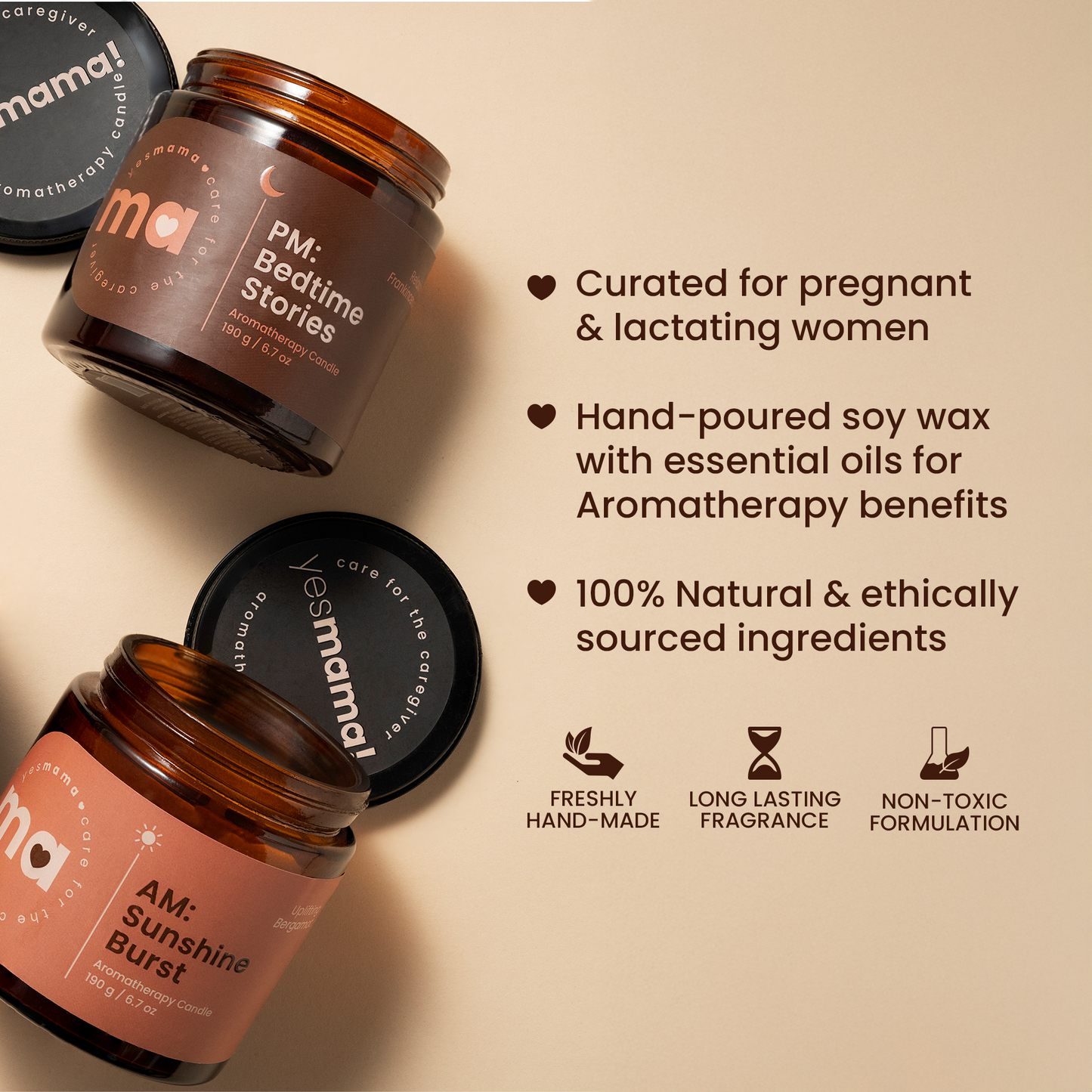 AM & PM: Set of 2 Aromatherapy Scented Candles